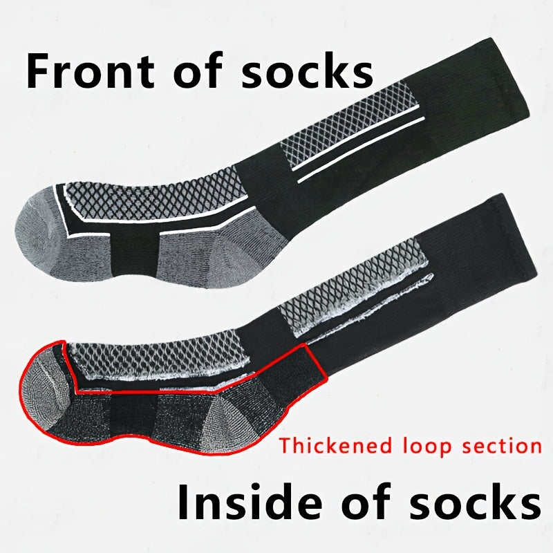 3 Pairs High-Top Thick Sole Men's Socks Women's Socks Equestrian Sports Socks