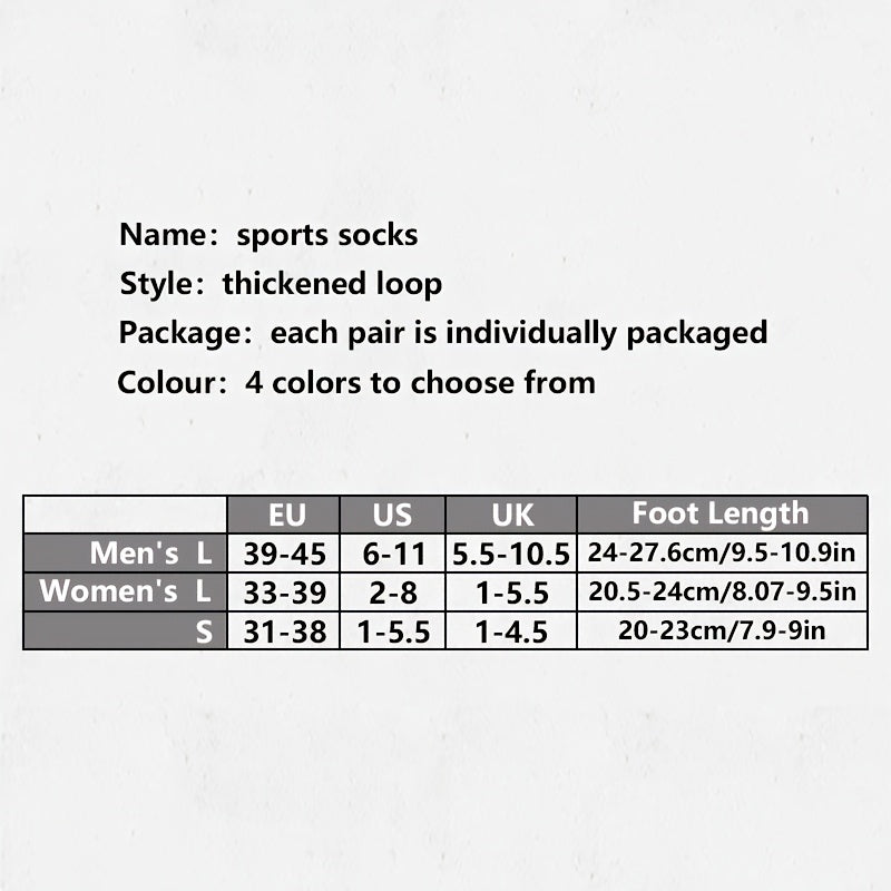 3 Pairs High-Top Thick Sole Men's Socks Women's Socks Equestrian Sports Socks