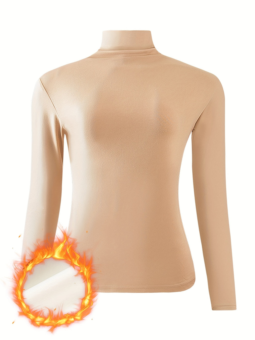 [3pcs Women'S Thermal Base Layer Tops] 3-Pack Women'S Thermal Base Layer Tops, Polyester Knit Warm Half-Turtleneck Shirts for Autumn and Winter