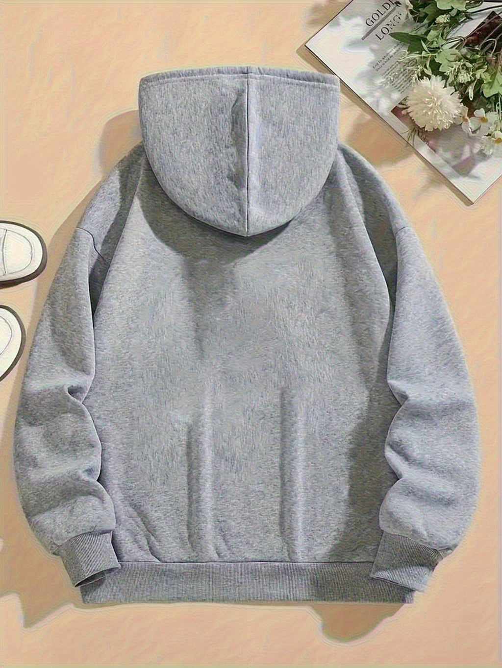 Women's Equestrian Print Hooded Zip-Up Jacket - Horse Head & Lettering Design, All-Season Casual Sportswear Coat, Machine Washable Relaxed Fit Outerwear for Horseback Riding & Everyday Use