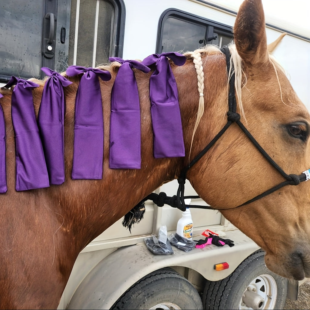 Sacchetti Protettivi per Criniera Cavallo - Set da 8 Pezzi (Viola)