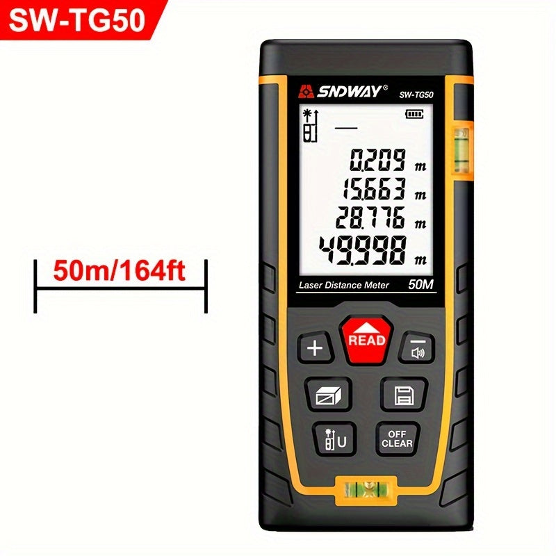 Sndway Laser Distance Meter Digital Trena Laser Tape Range Finder Build Measure Device Elecctronic Ruler Laser Tape Measure Roulette Without 1.5V AAA Battery