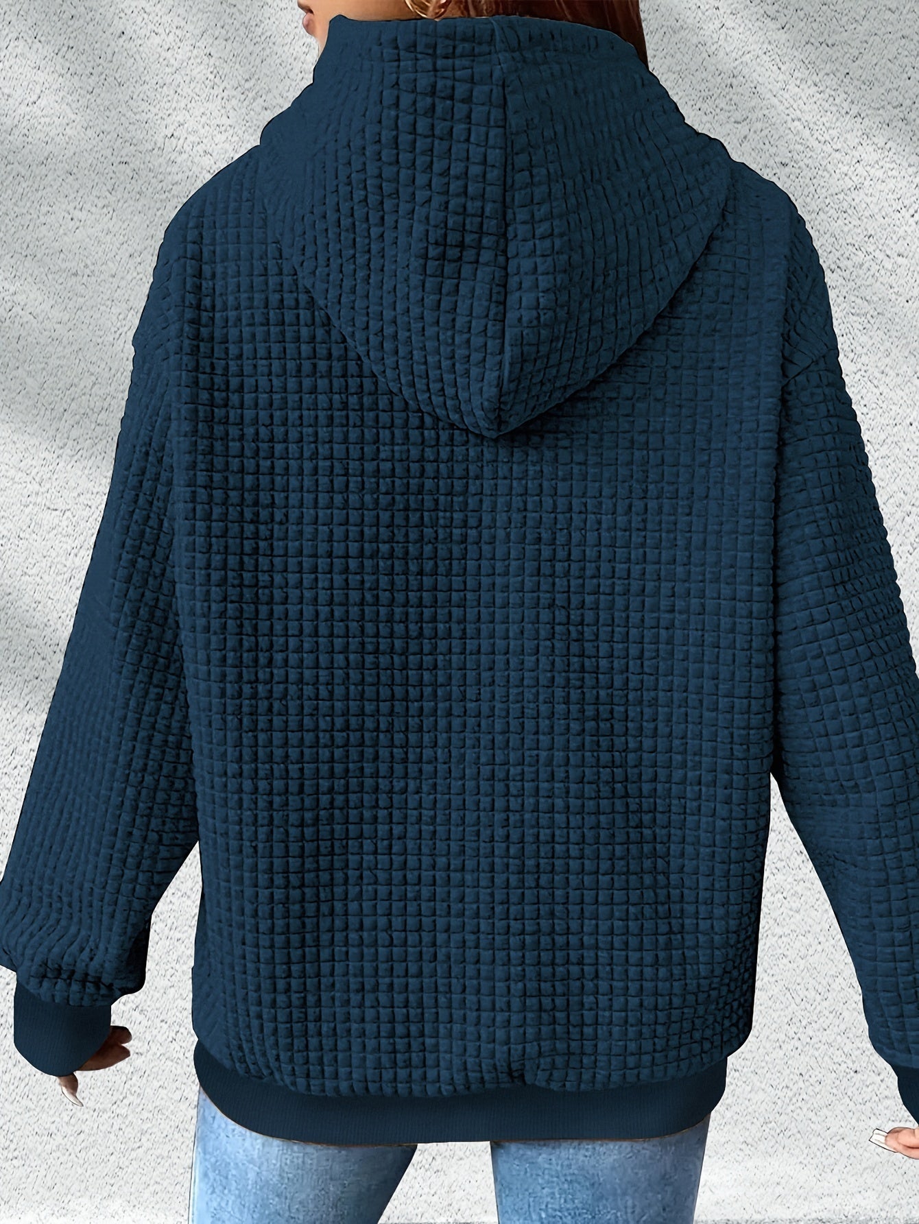 graphic print hoodie, drawstring casual hooded sweatshirt for winter & fall, Women's clothing, Loungewear, Winter Fashion, Urban Style, Geometric Pattern, Cozy Fabric, Quality Stitching, Unisex Style, Printed Hoodie, Women's