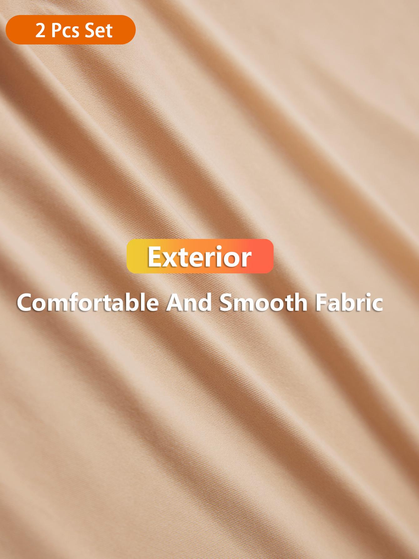 2pcs Women'S Solid Color Thermal Underwear Set - Ultra-Thin, Comfortable & Super Elastic, Seamless Long Sleeve Top & Pants for Autumn & Winter Loungewear, Elegant Style, Lightweight & Breathable, Perfect for Casual Attire, Lo