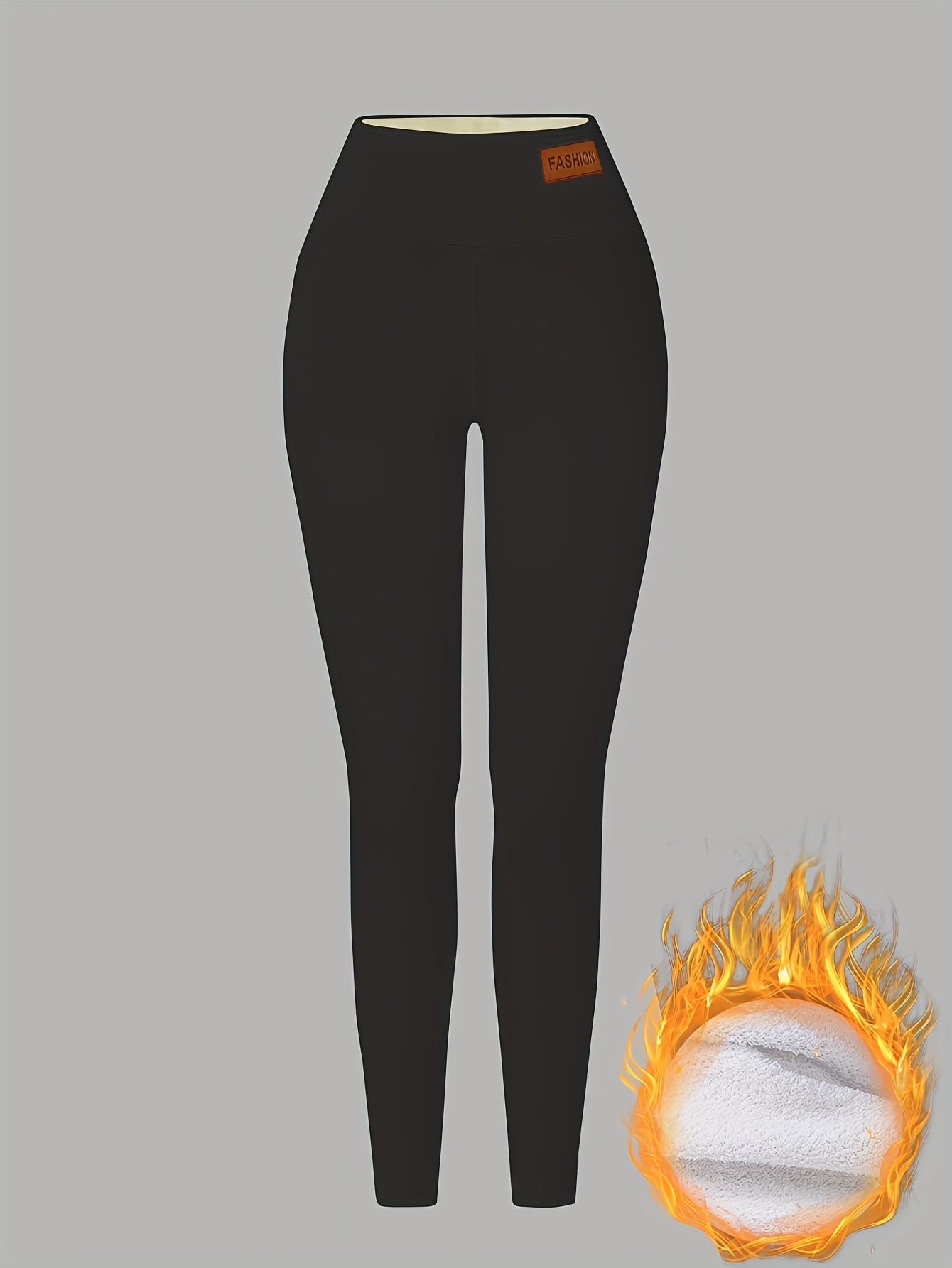 Women'S High-Waisted Thermal Leggings - Thick Winter Pants with Non-Slip Grip, Stretchy Tight Fit for Cold Weather, Everyday & Formal Outfits - Warm Pants for Fall/Winter Seasons, Winter Leggings, Cold Weather Apparel, Sleek