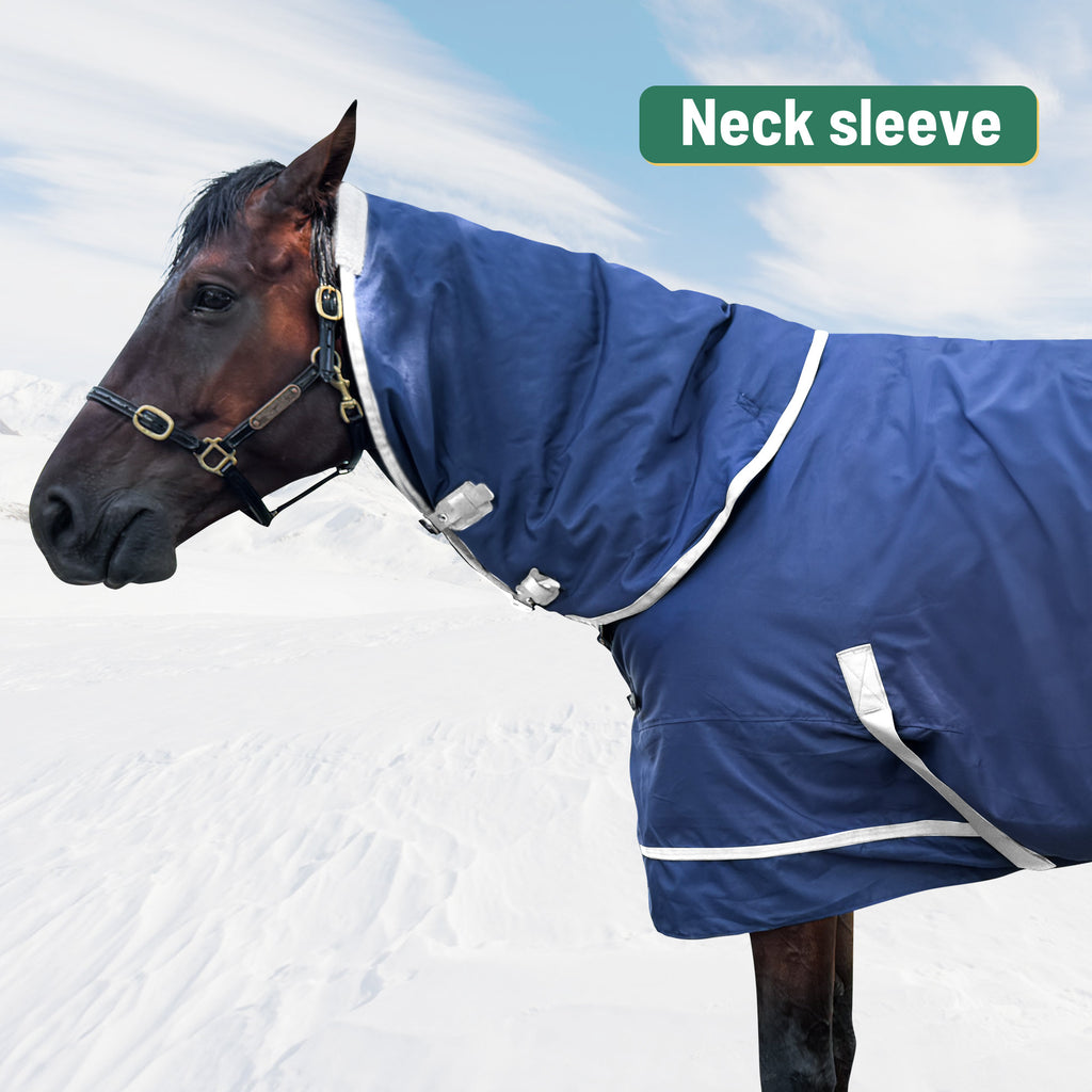 Coperta Invernale Outdoor Cavallo con Protezione Coda - Antivento Regolabile