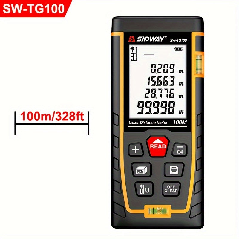 Sndway Laser Distance Meter Digital Trena Laser Tape Range Finder Build Measure Device Elecctronic Ruler Laser Tape Measure Roulette Without 1.5V AAA Battery