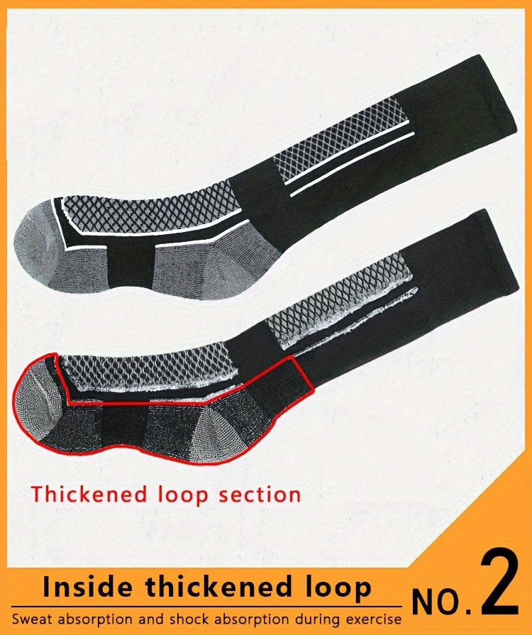 3 Pairs High-Top Thick Sole Men's Socks Women's Socks Equestrian Sports Socks