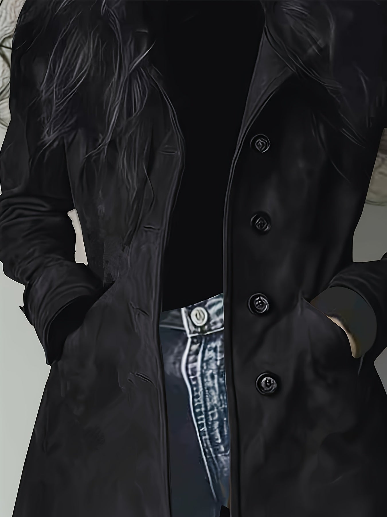 Women'S Elegant Vintage Trench Coat - Long Formal & Everyday Outerwear, Structured Button Front Closure, Chic Office to Party Coat for Fall/Winter, Winter Fashion, Classic Design, Durable Fabric, Professional Women