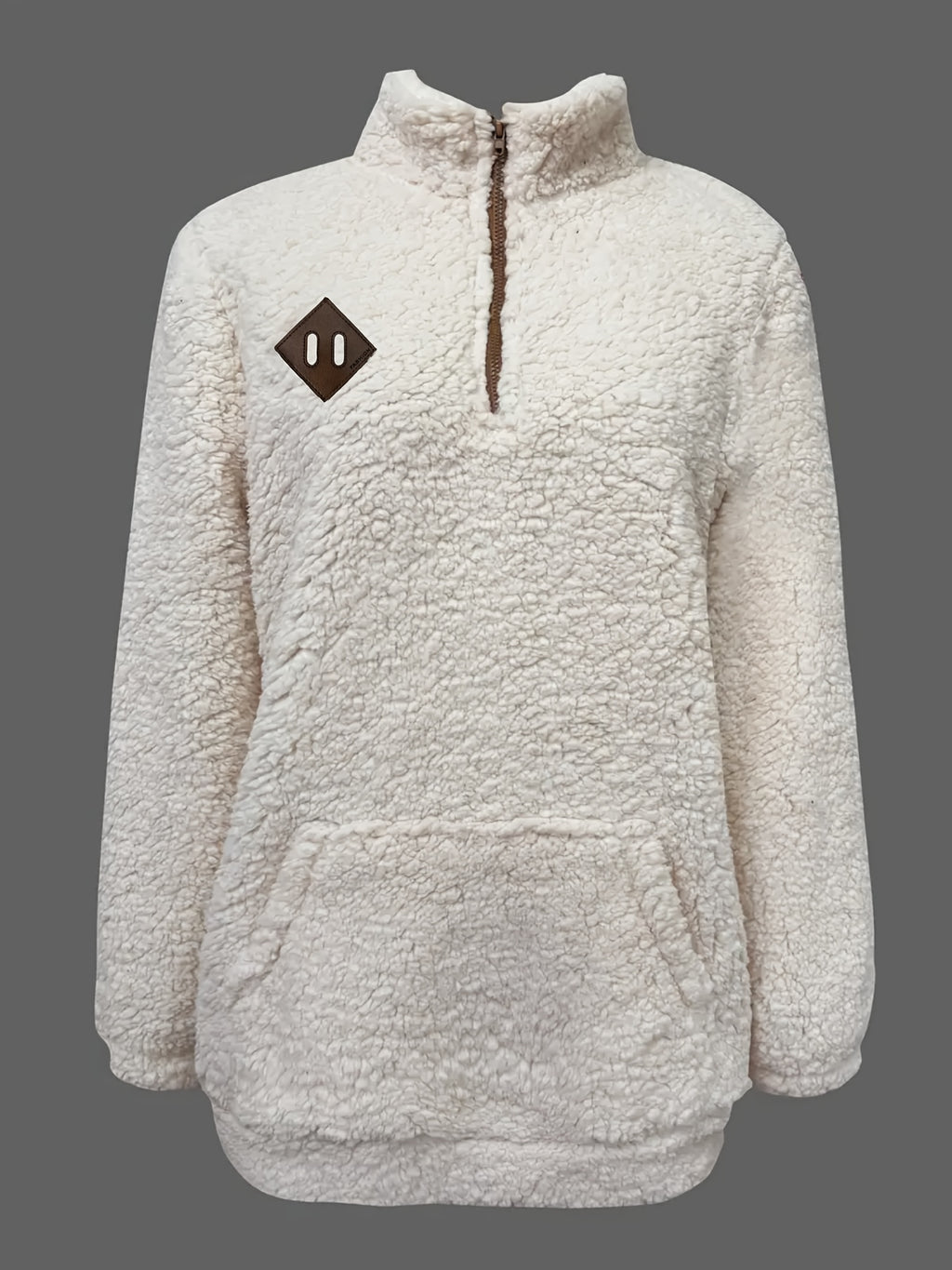 Women'S Cozy Fleece Zip-Up Sweatshirt with Stand Collar - Light Blue, Long Sleeve, Casual Fall/Winter Pullover, Soft & Warm, Perfect for Casual Attire, Casual Winter Wear | Stand Collar Sweatshirt | Zippered Pullover, Sweater