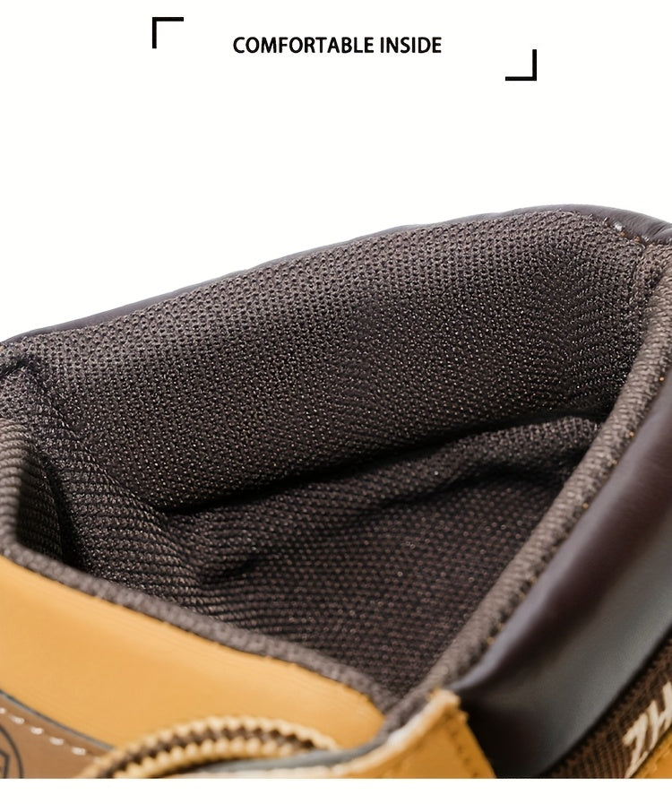 Stivali Uomo Alti Stile British College - Tan/Marrone con Allacciatura