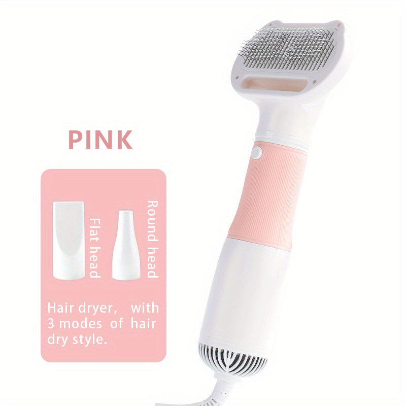 Pet Grooming Blow Dryer for Cats And Dogs, 3 Speed Wind Control, 3 Blowing Modes, 220-240V with Type C Plug, No Battery Required, Professional Pet Hair Remover Comb, Cat And Dog Fur Brush, Pet Beauty Styling Tool
