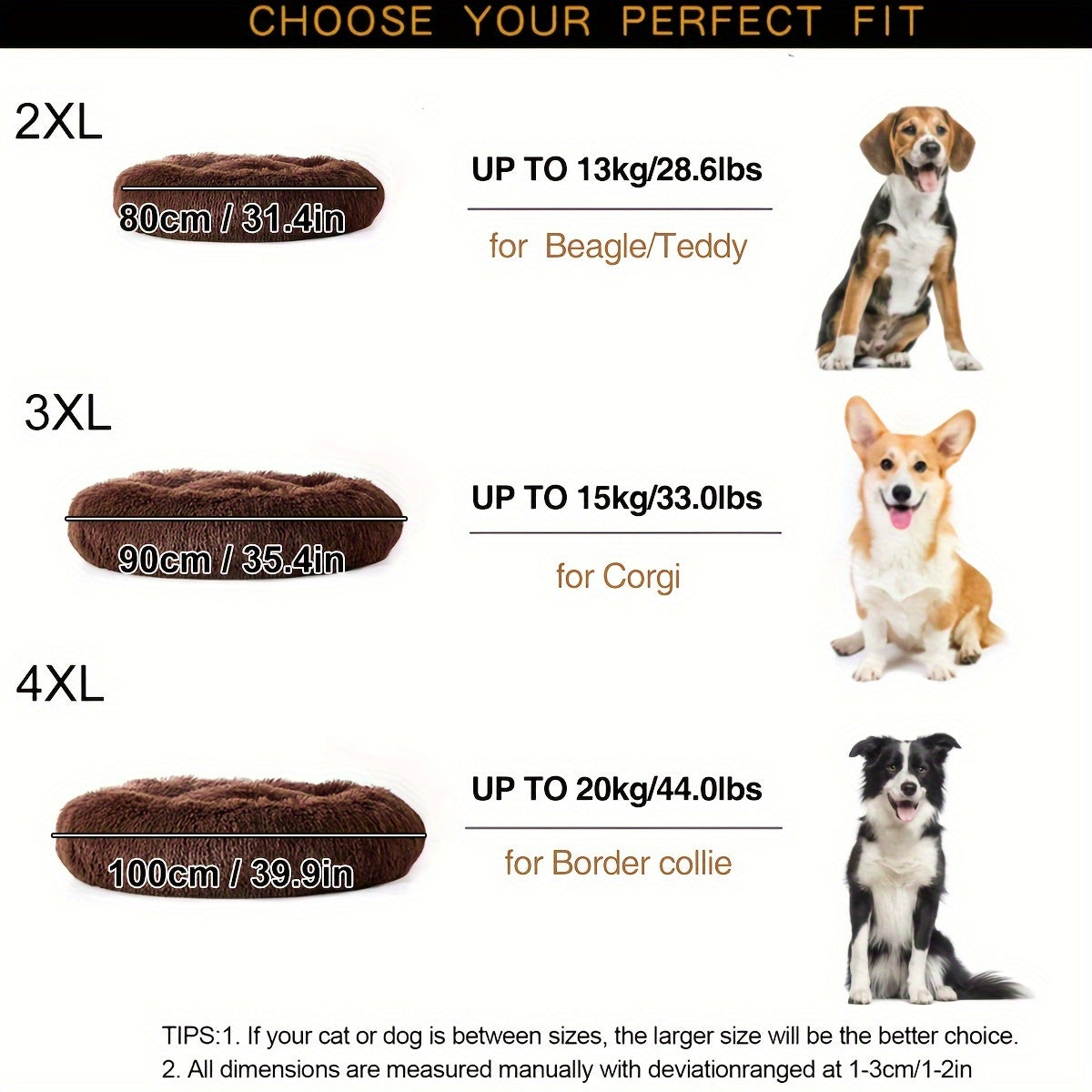 1pc Dog Kennel Cat Nest, Plush Round Pet Nest, Winter Warm Dog Bed, Pet Bed, Pet Supplies