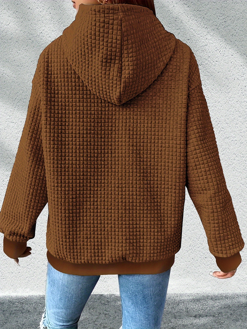 graphic print hoodie, drawstring casual hooded sweatshirt for winter & fall, Women's clothing, Loungewear, Winter Fashion, Urban Style, Geometric Pattern, Cozy Fabric, Quality Stitching, Unisex Style, Printed Hoodie, Women's