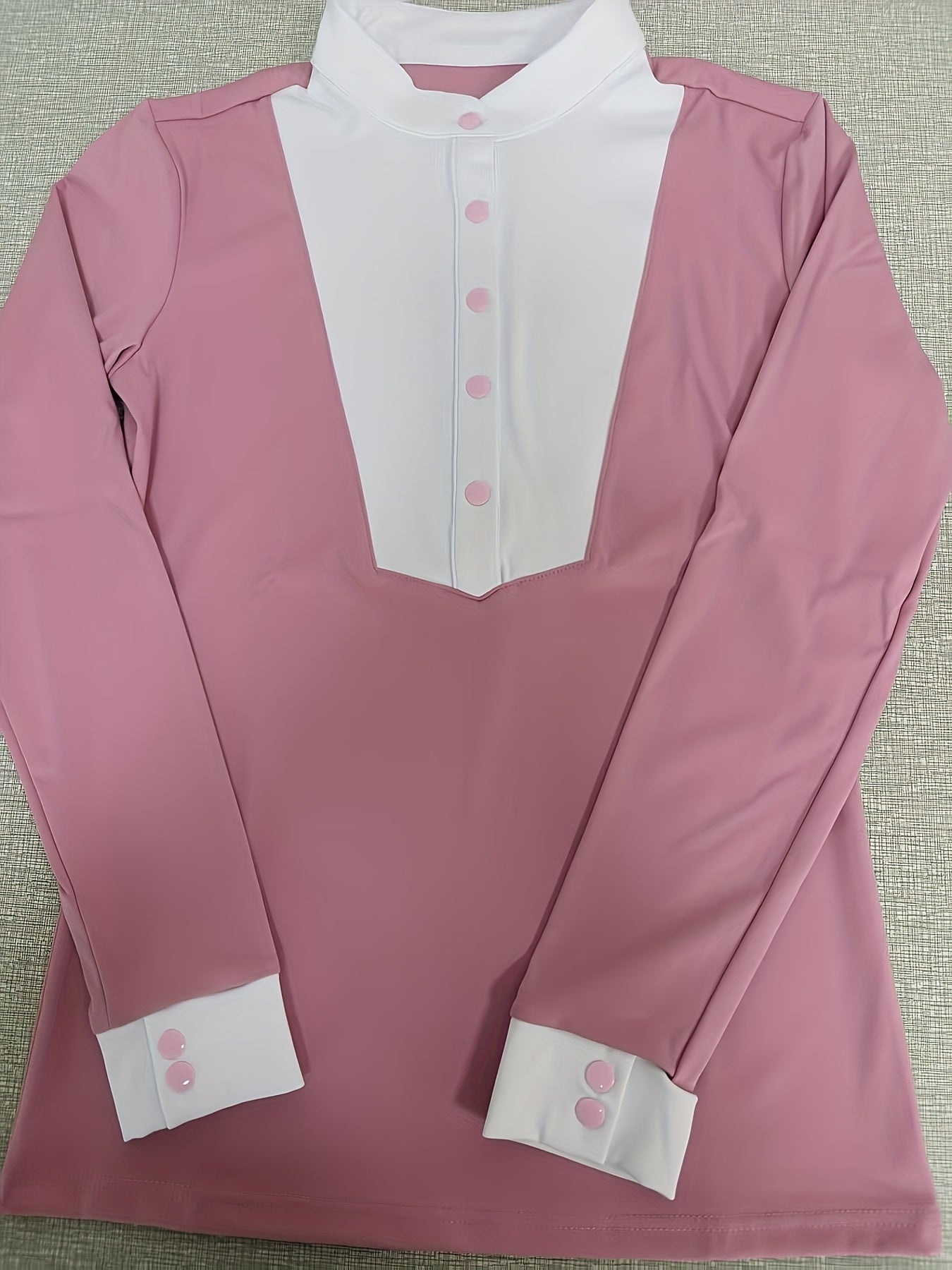 Maglia Equestre Donna Maniche Lunghe - Elastica Slim Fit con Collo Alto