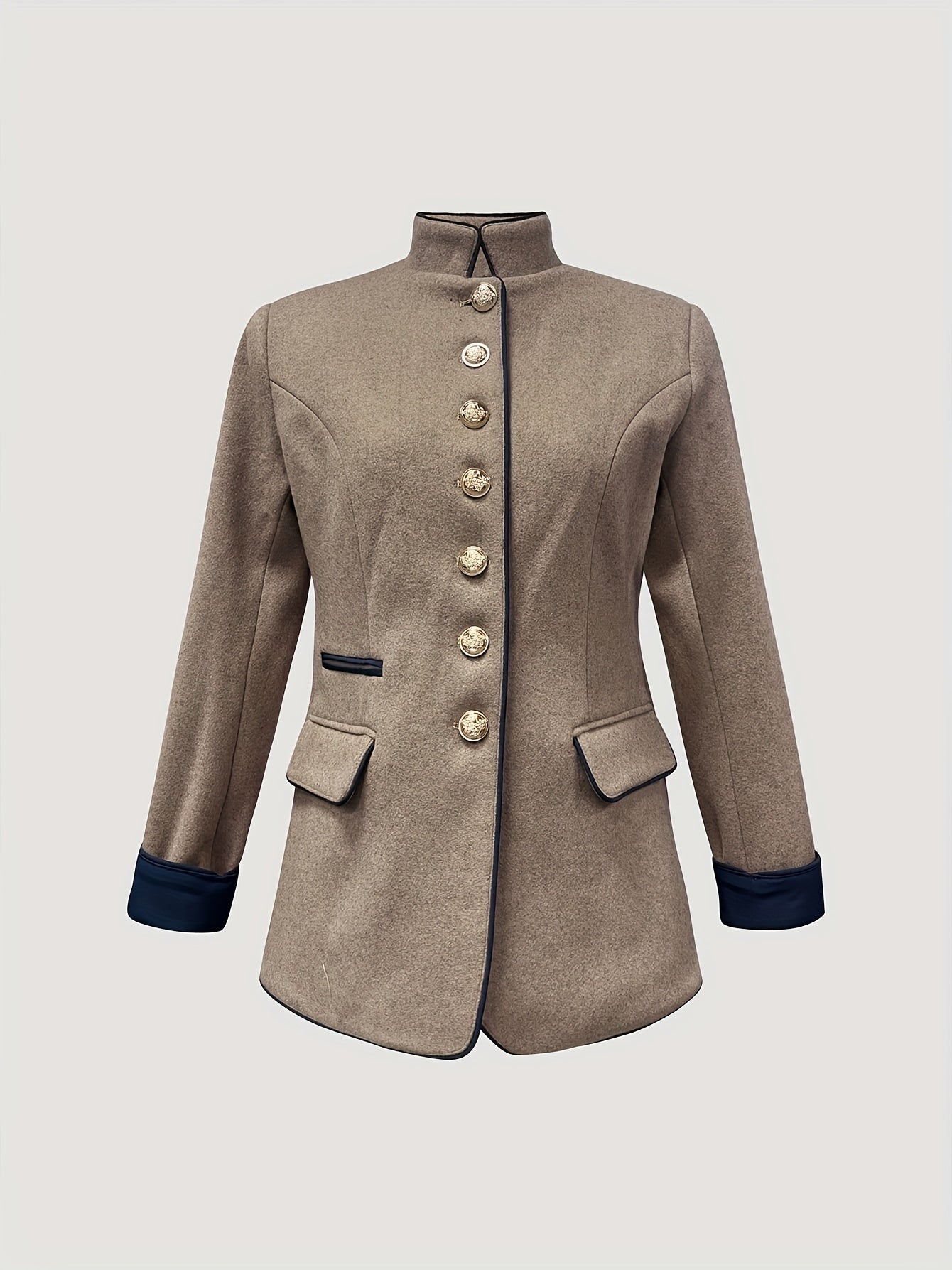 Women'S Vintage Blazer - Elegant Office to Party Jacket, Structured Fit Long Sleeve Coat with Button Front Closure, Chic Fall/Winter Outerwear for Women, Professional Attire Jacket, Classic Design, Durable Fabric, Stylish Jac