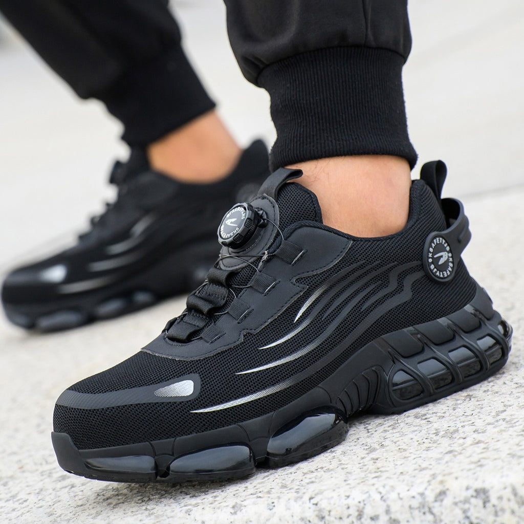 Work protective shoes, safety shoes, anti smashing, anti puncture, wear-resistant rubber soles, metal anti smashing toe caps, breathable and comfortable, suitable for construction sites, outdoor hiking, and factories to wear.