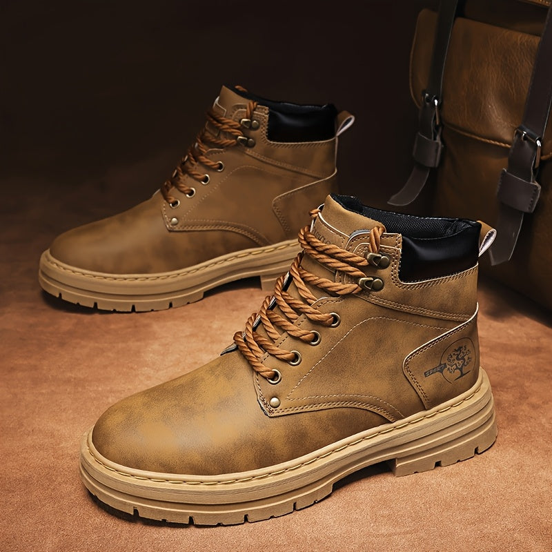 Stivali da Hiking Uomo Stile Vintage - Impermeabili con Suola in Gomma