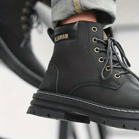 Stivali Uomo Alti Stile British College - Tan/Marrone con Allacciatura