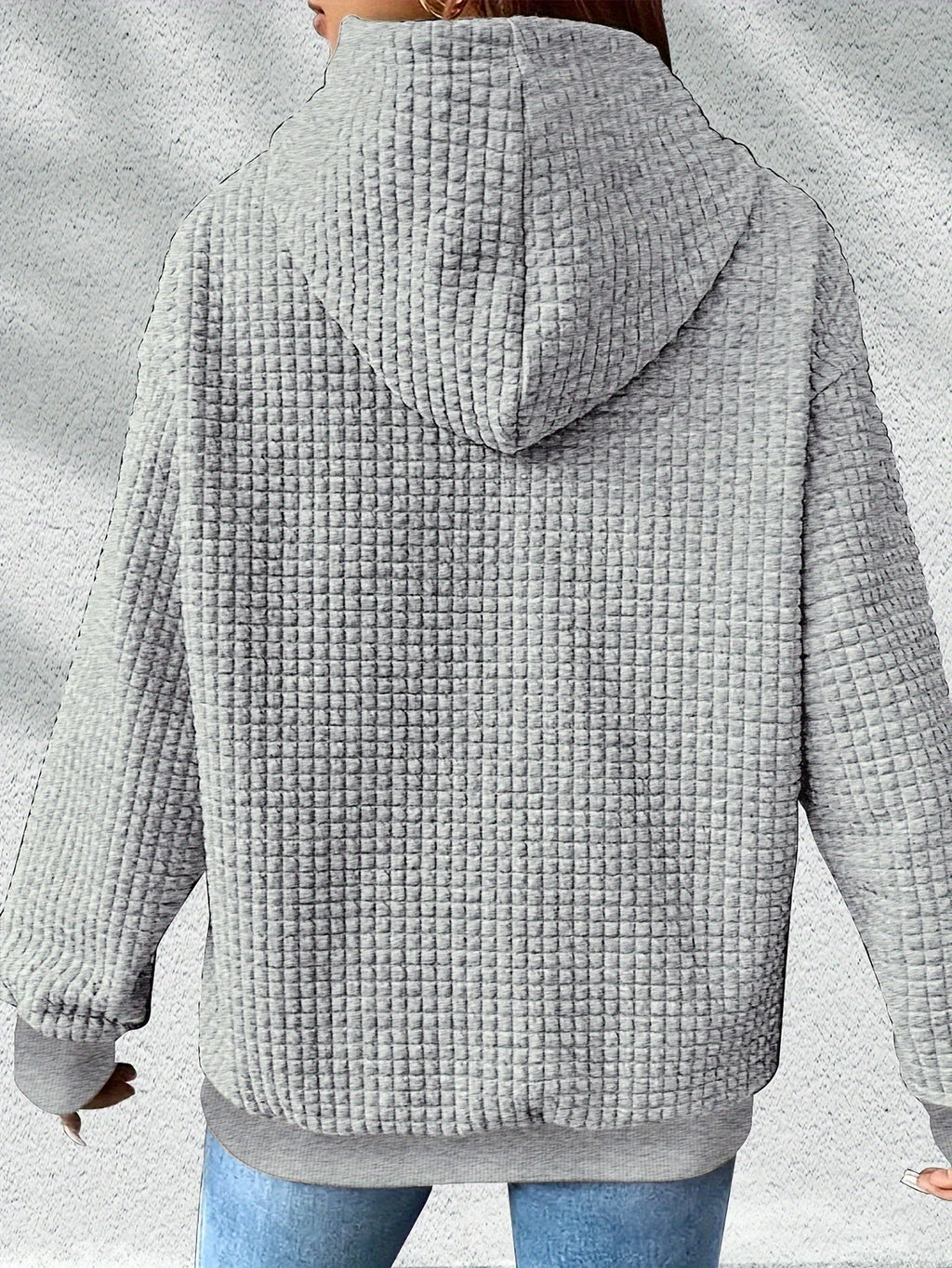 graphic print hoodie, drawstring casual hooded sweatshirt for winter & fall, Women's clothing, Loungewear, Winter Fashion, Urban Style, Geometric Pattern, Cozy Fabric, Quality Stitching, Unisex Style, Printed Hoodie, Women's