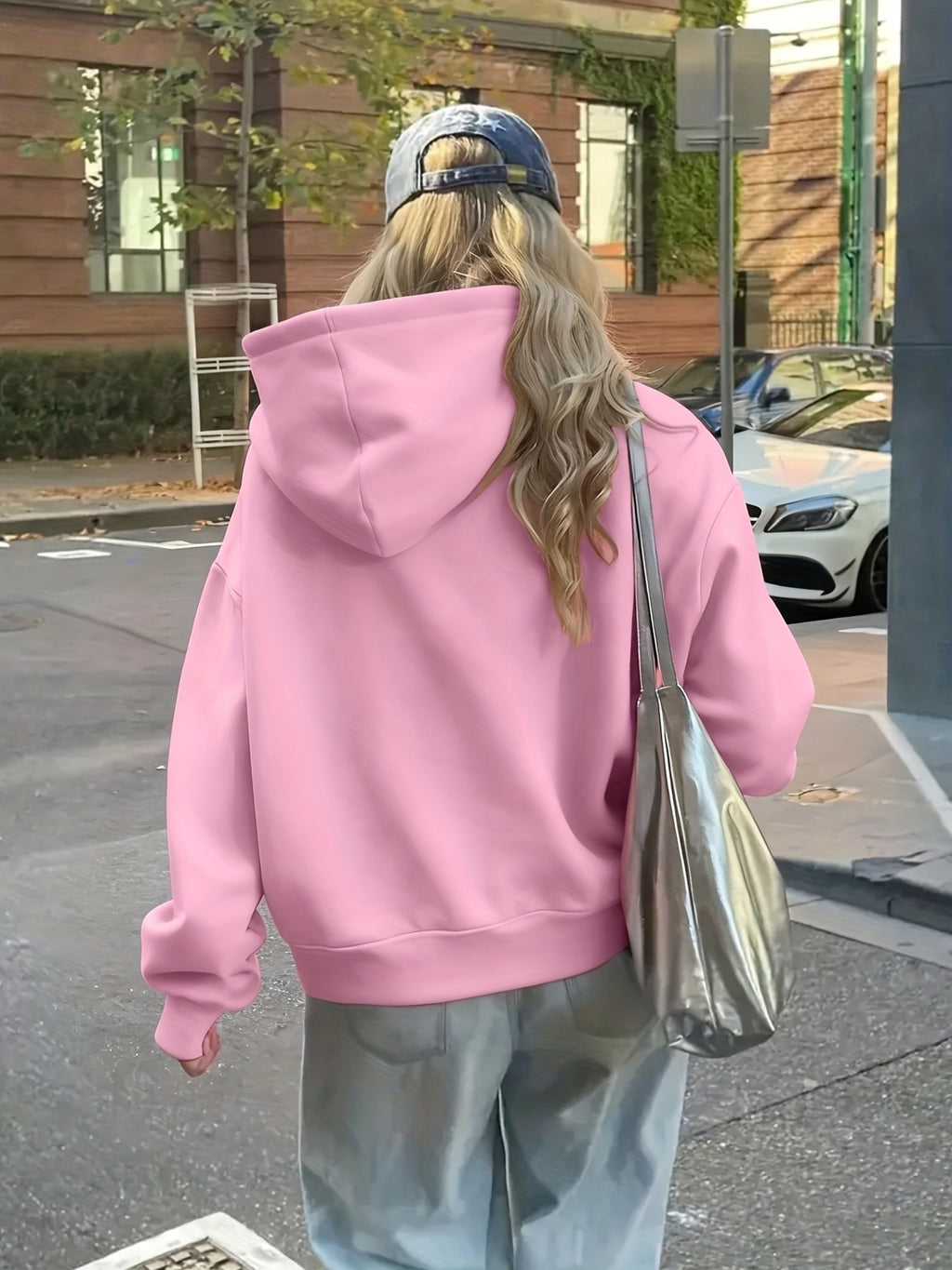 Women's Equestrian Print Hooded Zip-Up Jacket - Horse Head & Lettering Design, All-Season Casual Sportswear Coat, Machine Washable Relaxed Fit Outerwear for Horseback Riding & Everyday Use