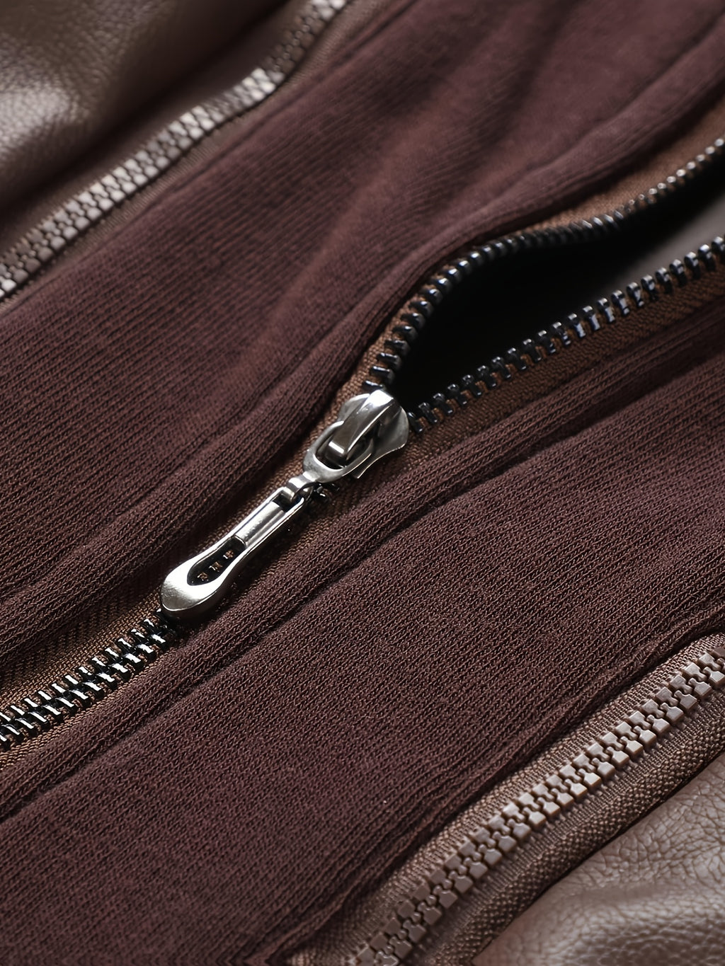 PUPU Women's Retro Leather Jacket - Black Long Sleeve Zipper Front Jacket with Pockets, Machine Washable Casual Outerwear for All Seasons