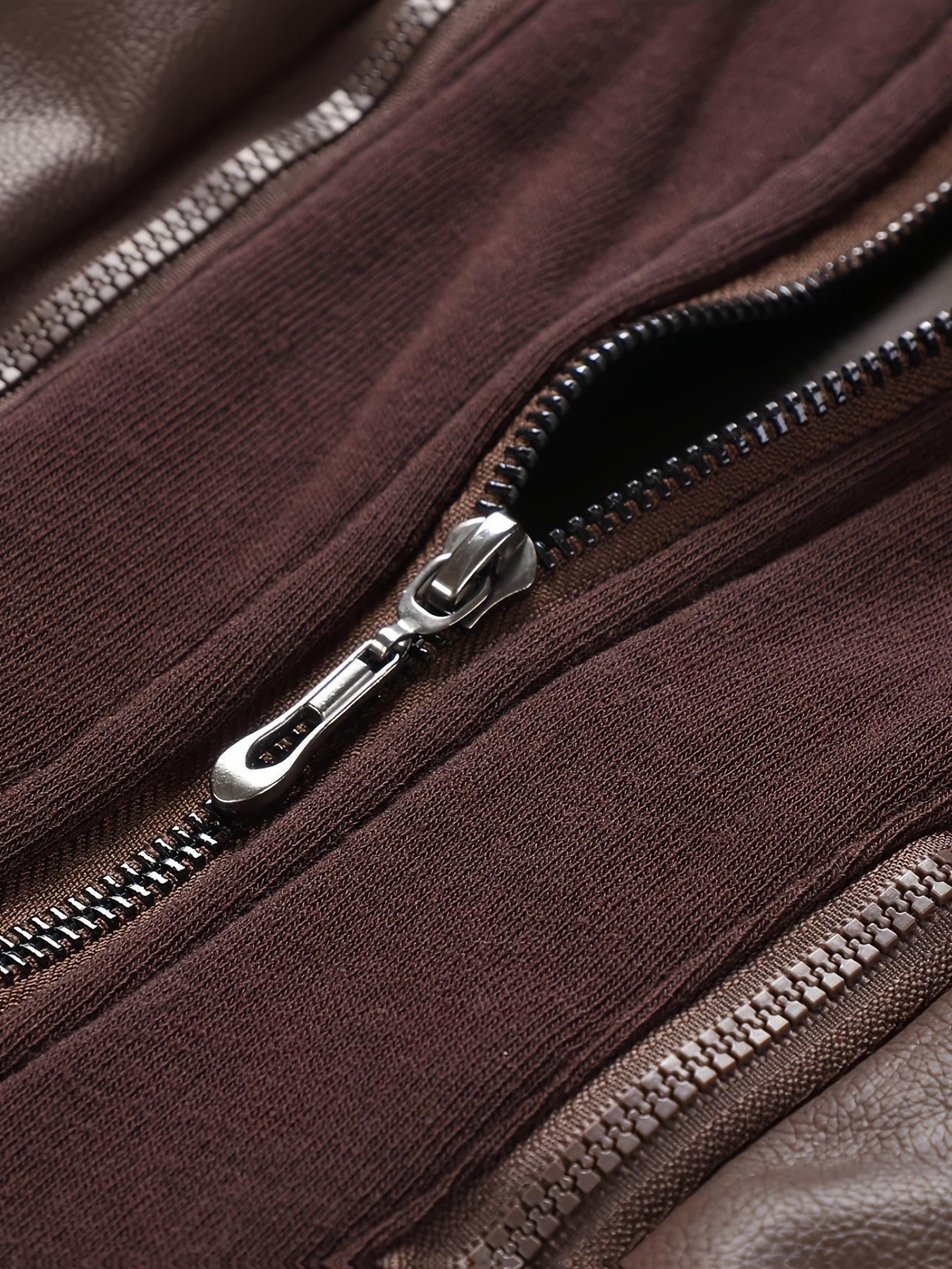 PUPU Women's Retro Leather Jacket - Black Long Sleeve Zipper Front Jacket with Pockets, Machine Washable Casual Outerwear for All Seasons