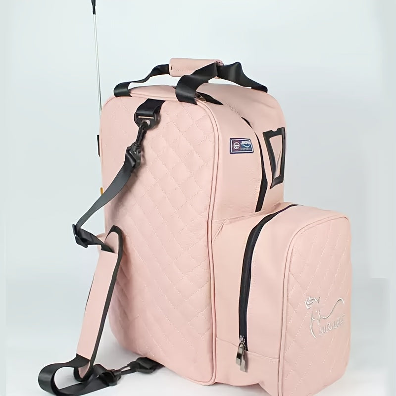 Zaino Attrezzatura Equestre Grande Capacità - PU Multicomparto per Stivali e Casco