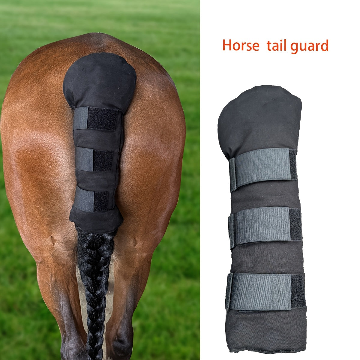 Protezione per Coda Cavallo - Nera con Cinghia Regolabile
