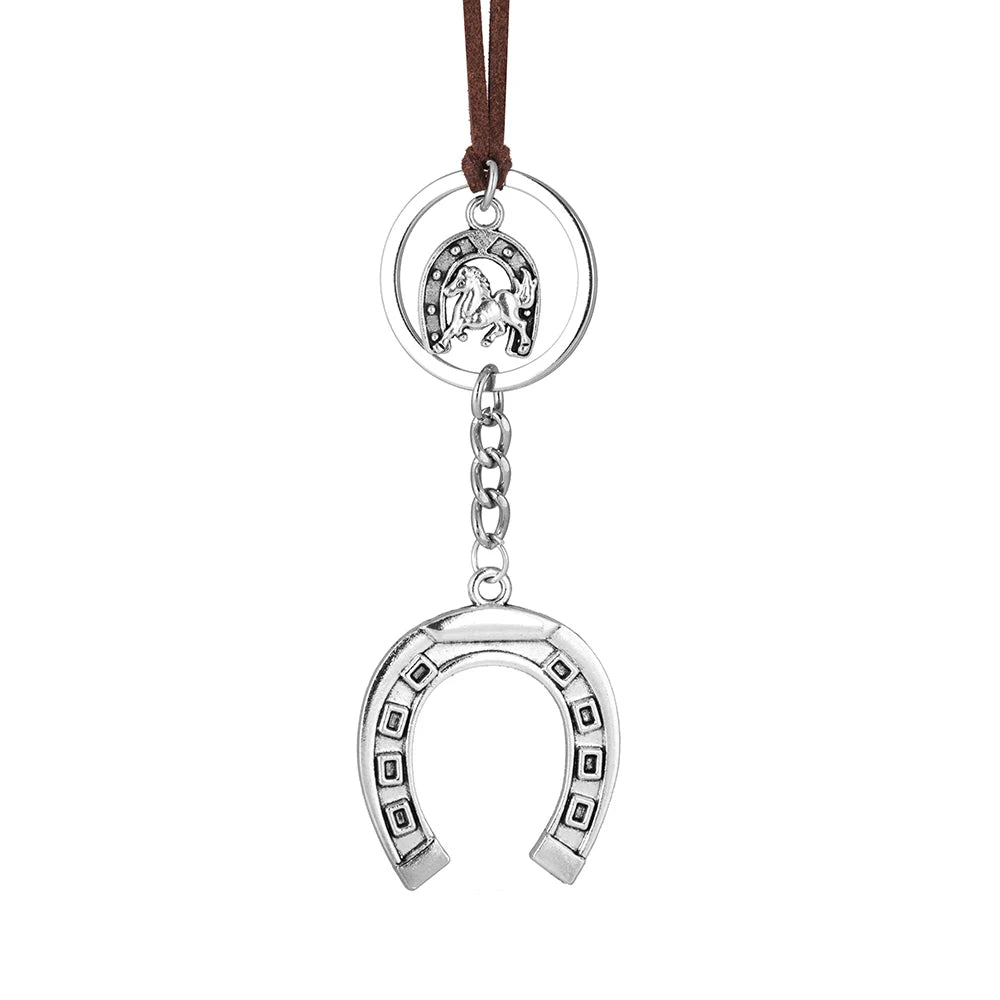 Car Pendant Rearview Mirror Decoration Hanging Horse horseshoe iron Russia Home Lucky Ornaments Charms Auto Decor Accessories