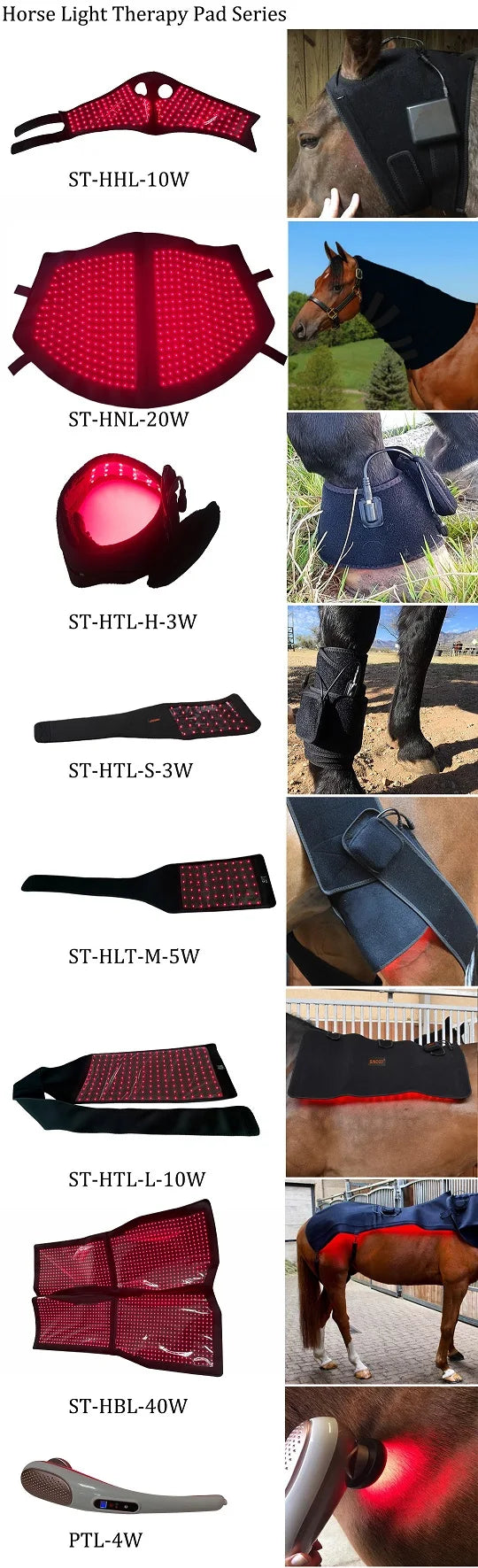 LED Infrared Veterinary Instrument for Horse Care Equine Pain Relief Back Treatment Pads Light Therapy Pad