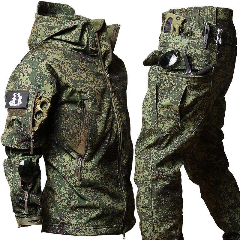 Factory Supply OEM Camouflage Men's Tactical Training Suit Winter Polyester Outdoor Workwear Security Guard Uniforms