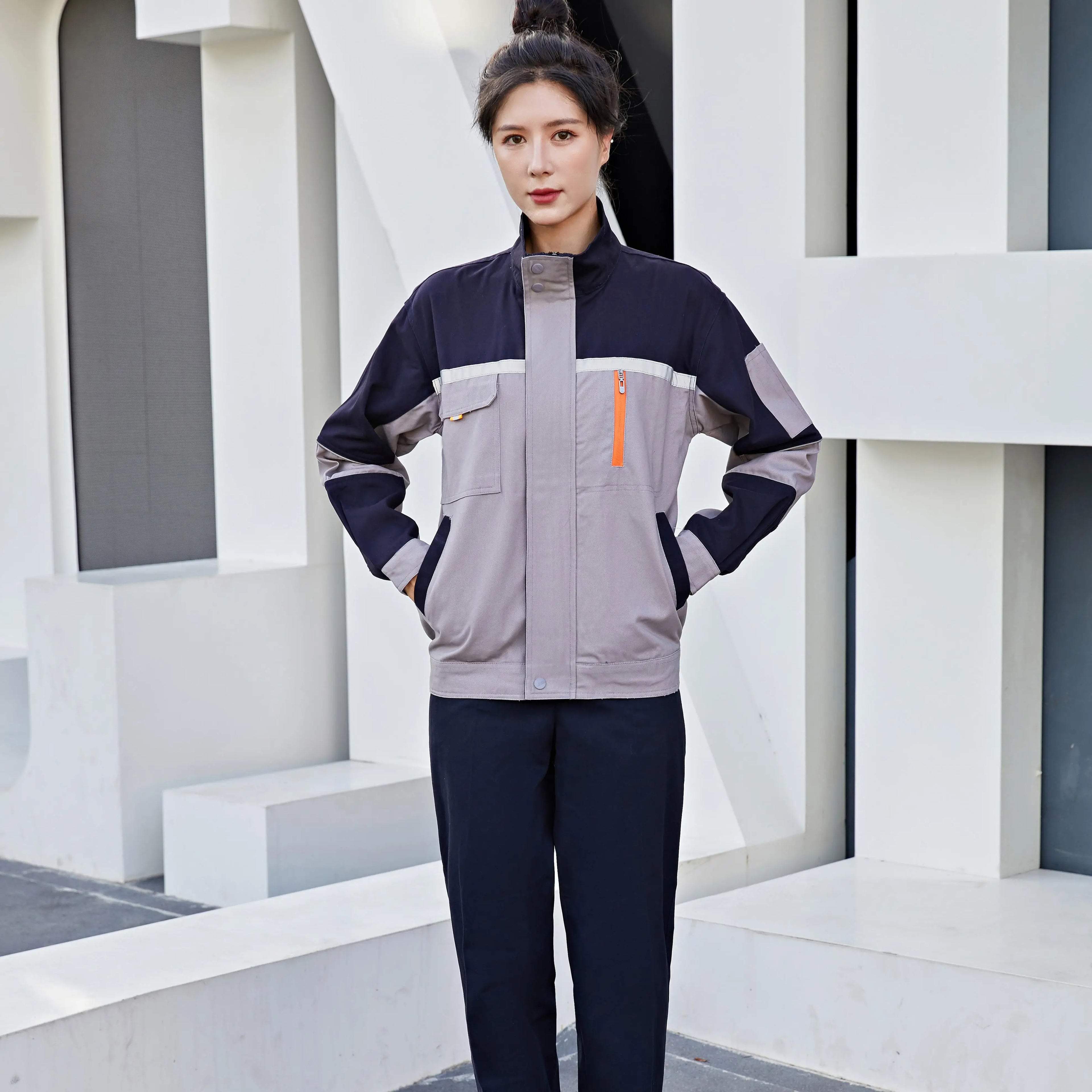 Wholesale Blue Customized Fashionable Factory Price Unisex Custom Workwear for Car Wash Uniform