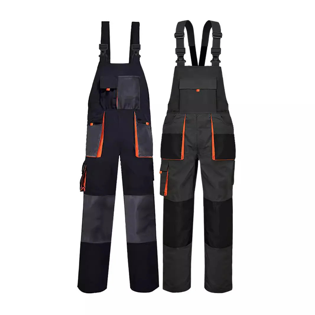 Cotton Multi-Pocket Breathable Men's Workwear Coverall Mechanics Overalls Customizable Logo Work Suit Clothes Cargo Pants