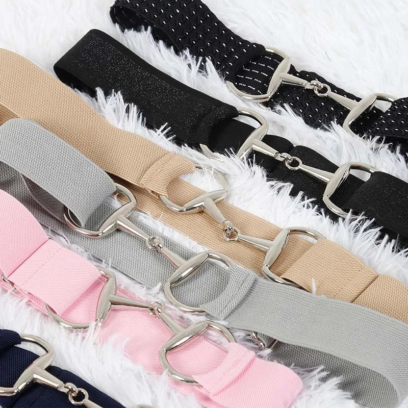 Ladies Surcingle Buckle Equestrian Elastic Band Belts for Horse Riding Horse Bit Belts