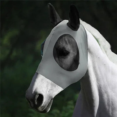 Lightweight Comfortable Horse Fly Mask with Ears Protects the Horse From Insects Dust Irritants