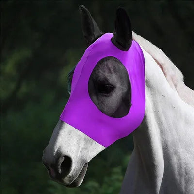 Lightweight Comfortable Horse Fly Mask with Ears Protects the Horse From Insects Dust Irritants
