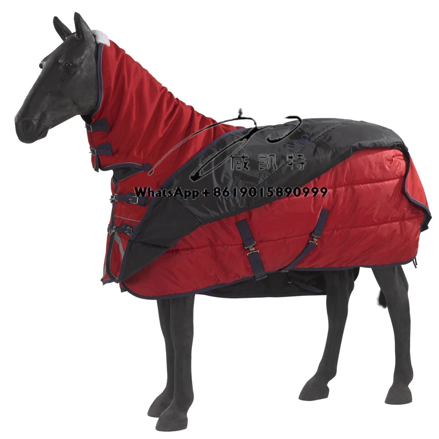 Two-in-one Classic Polyester Winter Turnout Horse Blanket Horse Rugs Winter Waterproof Horse Riding Equipment