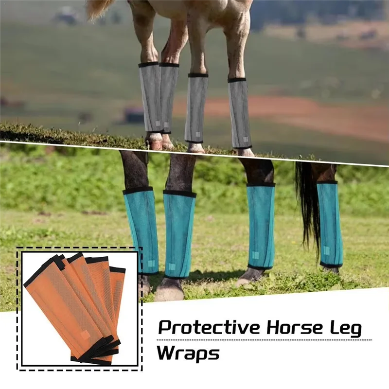 HHO-Fly Boots For Horses Horse Reusable Leggins Minimizes Leg Fatigue Reduces Stomping