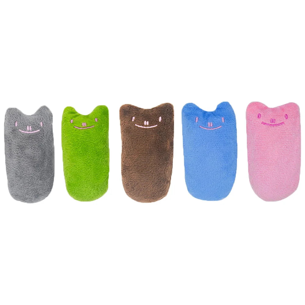 Teeth Grinding Catnip Toys Funny Interactive Plush Cat Toy Pet Kitten Chewing Vocal Toy Claws Thumb Bite Cat Mint For Cats