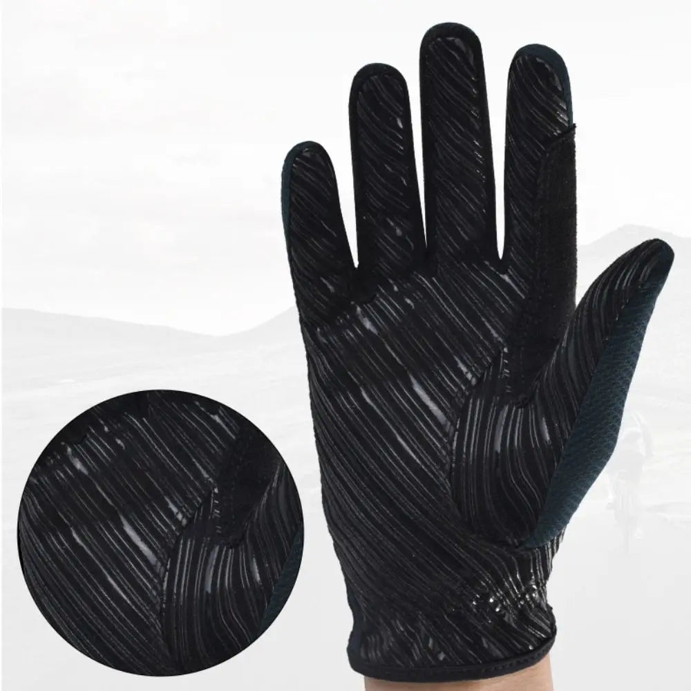 Suede Horse Riding Gloves Anti-slip Wear Resistant Equestrian Gloves Breathable Lightweight Sports Riding Gloves
