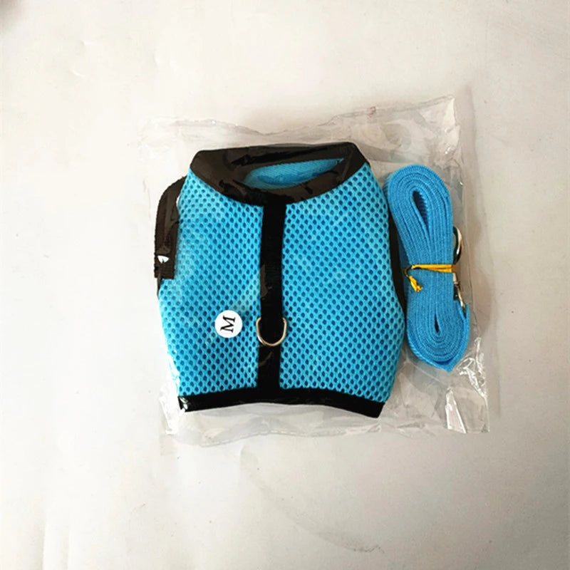 Pet Accessories Rabbit Harnesses Vest Leashes Set Soft Mesh Harness with Leash Small Animal Guinea Pig Hamsters Bunny Accessorie