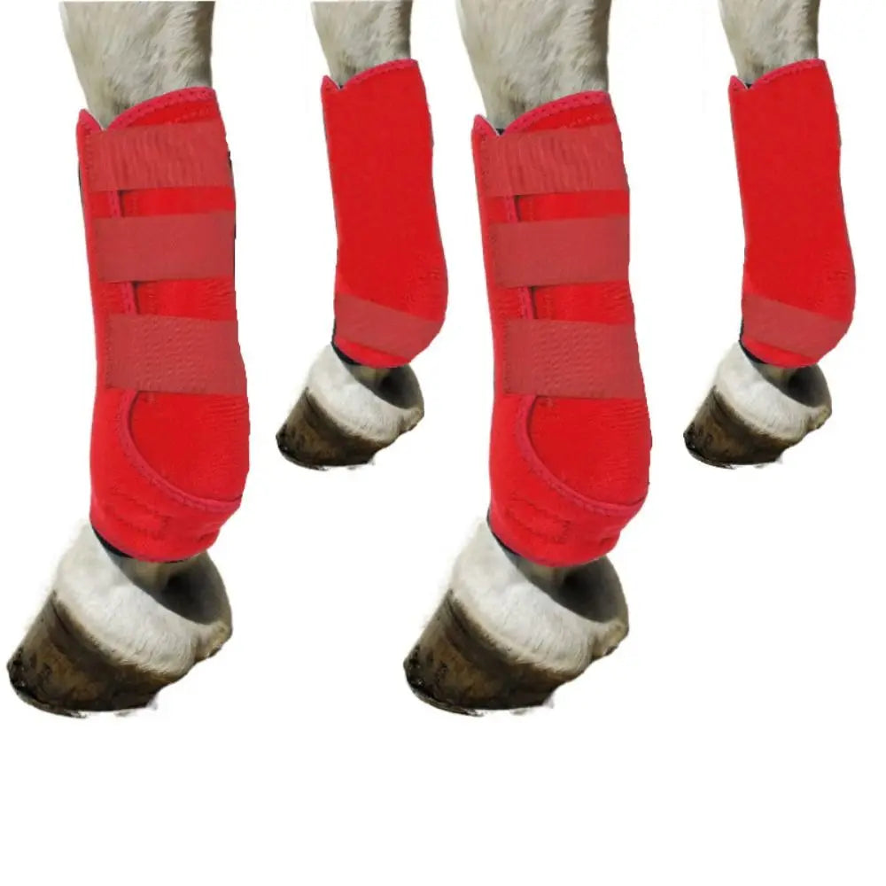 4pcs/set Colorful Horse Sport Boots Set Durable 3 Size Horse Leg Wraps Easy To Wear Comfortable Front Hind Legs Guard