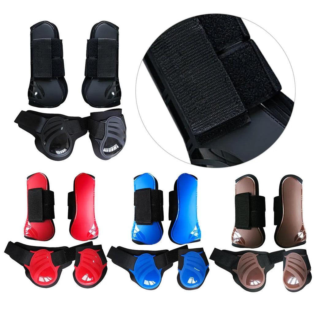 Horse Tendon Fetlock Boots (Set Of 4)Horse Jumping Leg Protection for Riding