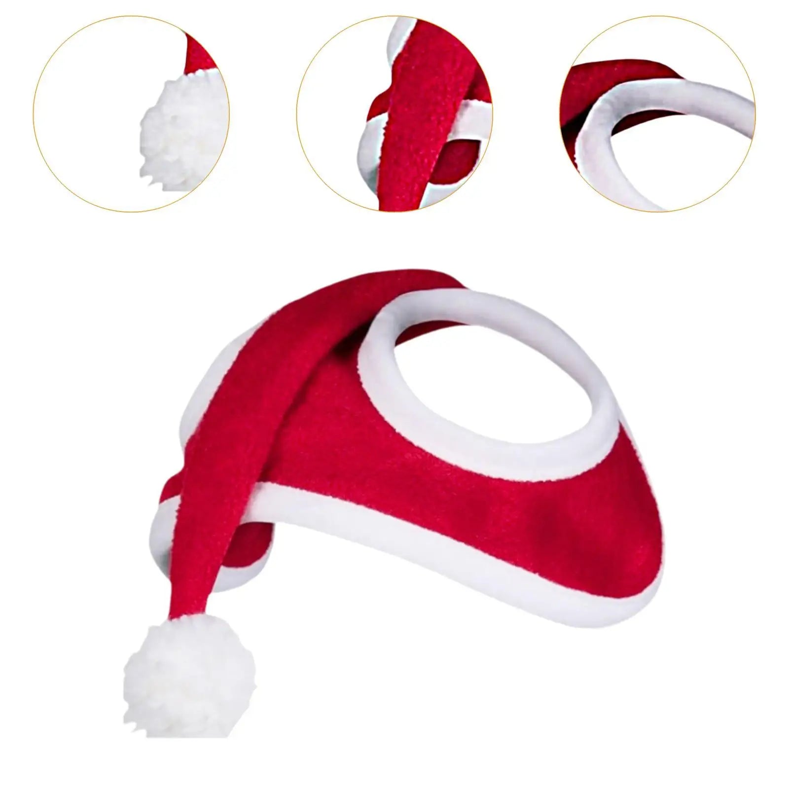 Horse Christmas Hat Horse Santa Hat Headwear Thick Warmer Riding Race Xmas Horse Hat Horse Party Hat for Livestock, Dress up