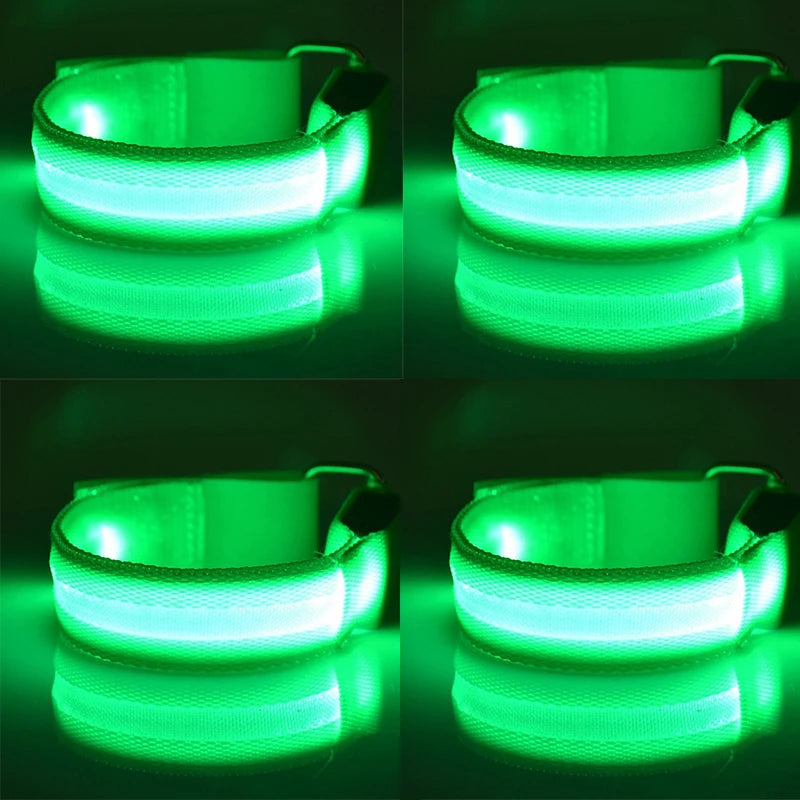 4 pcs/set LED Lighting Horse Leg Safety Belt Horse Leg Straps Night Riding Equipment Outdoor Sports Equestrian Supplies