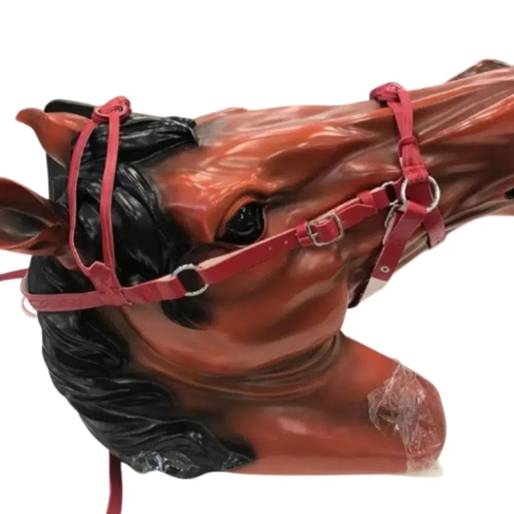 PU Leather Horses Bridle Halters Comfortable Metal Buckle Horse Head Curtain Durable Adjustable Horse Rein Harness