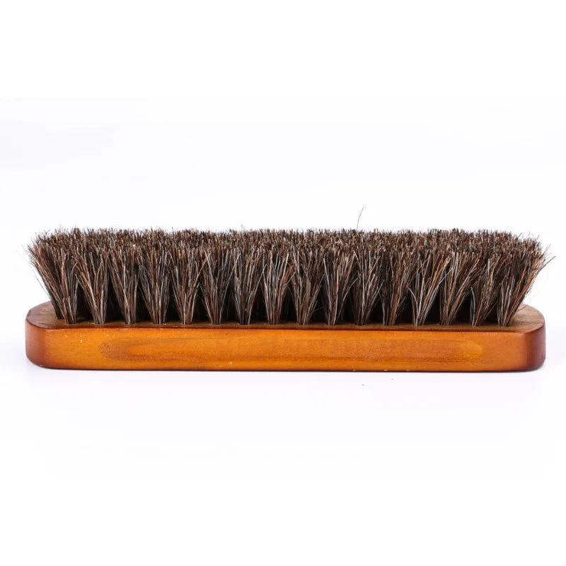 Large Horsehair Horse Bristle Brush Multi-Purpose Cleaning Shoe Polish Polishing and Waxing Universal Use