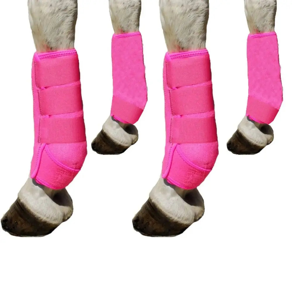 4pcs/set Colorful Horse Sport Boots Set Durable 3 Size Horse Leg Wraps Easy To Wear Comfortable Front Hind Legs Guard