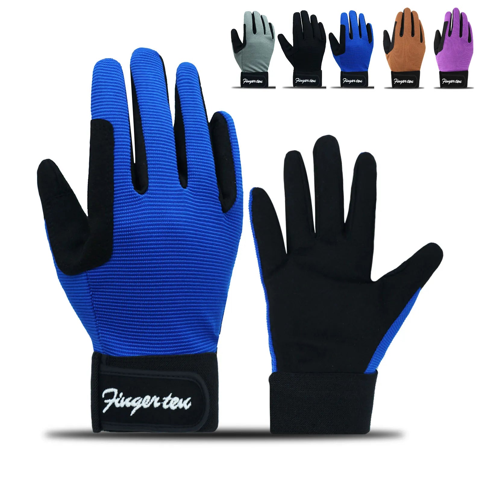 Kids Durable Long Riding Horse Gloves Equestrian Glove Horse Racing Cycling Sport Bike Grip 5-13 Boys Girls Drop Shipping